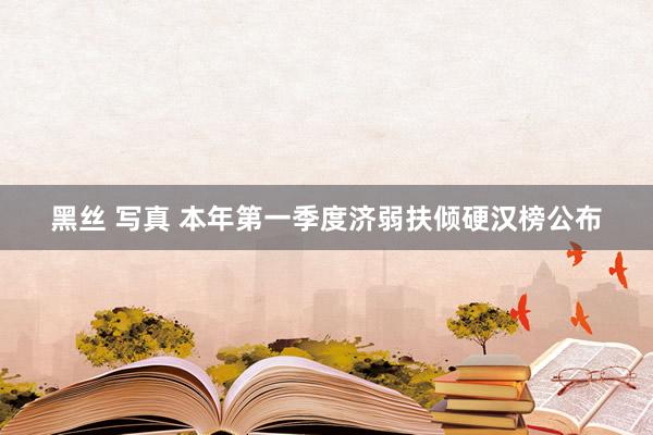 黑丝 写真 本年第一季度济弱扶倾硬汉榜公布