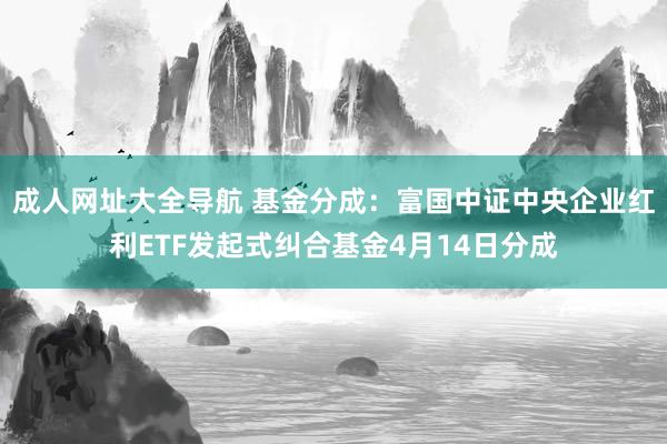 成人网址大全导航 基金分成：富国中证中央企业红利ETF发起式纠合基金4月14日分成