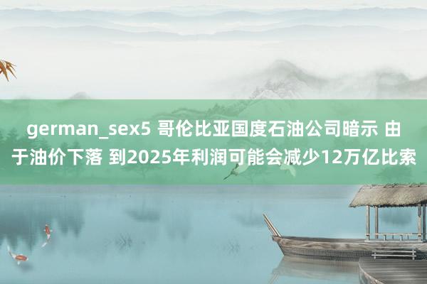 german_sex5 哥伦比亚国度石油公司暗示 由于油价下落 到2025年利润可能会减少12万亿比索
