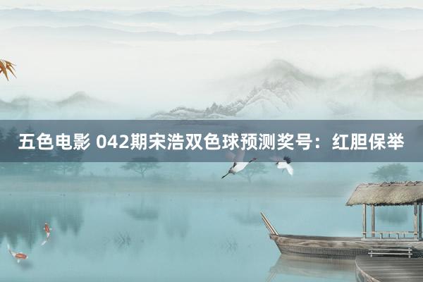 五色电影 042期宋浩双色球预测奖号：红胆保举